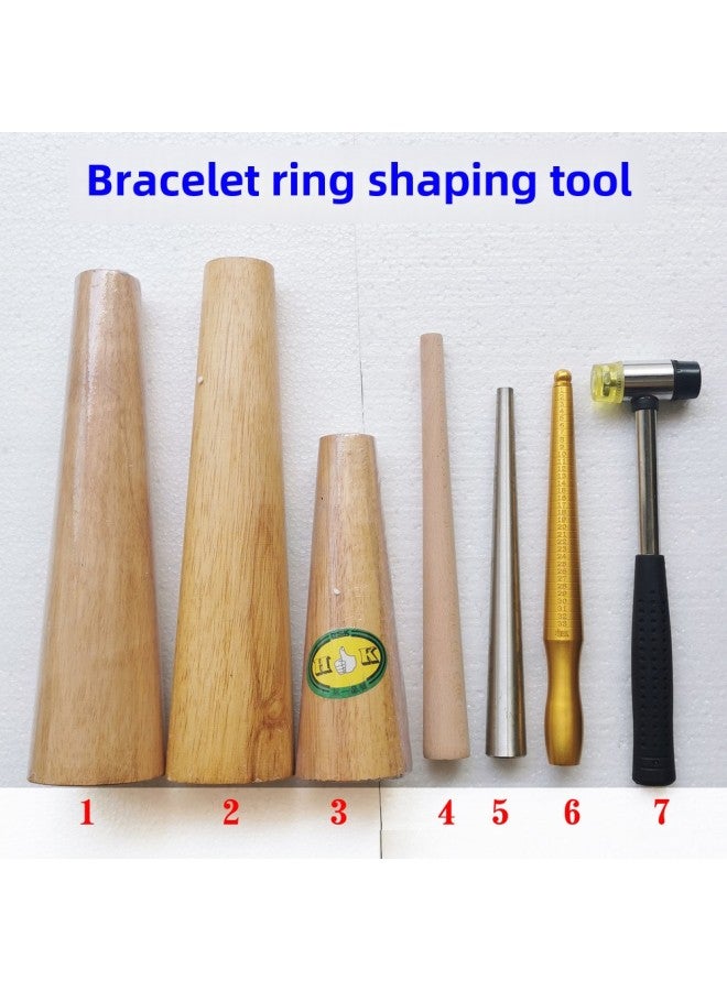 Ring Bar Bracelet Bar Gold Sterling Silver Jewelry Plastic Repair Tool Round Correction Oval Wooden Stick Plastic Hammer-Model:5 "short Iron Bar  - Image 1