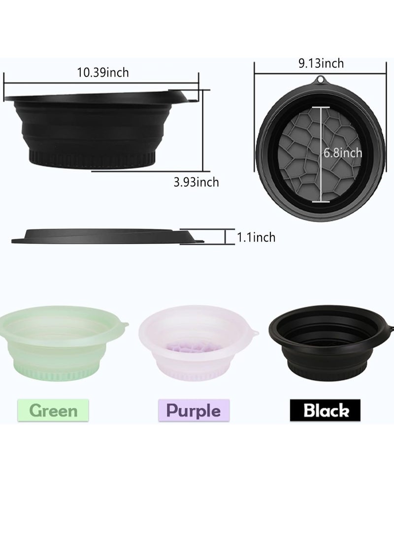 Ice Face Bowl with Built-In Icetray,Quick Cooling Foldable and Hanging Design for Easy Storage and Carrying, Dipping Face Ice Bath at Home and Travel(Black) - Image 2