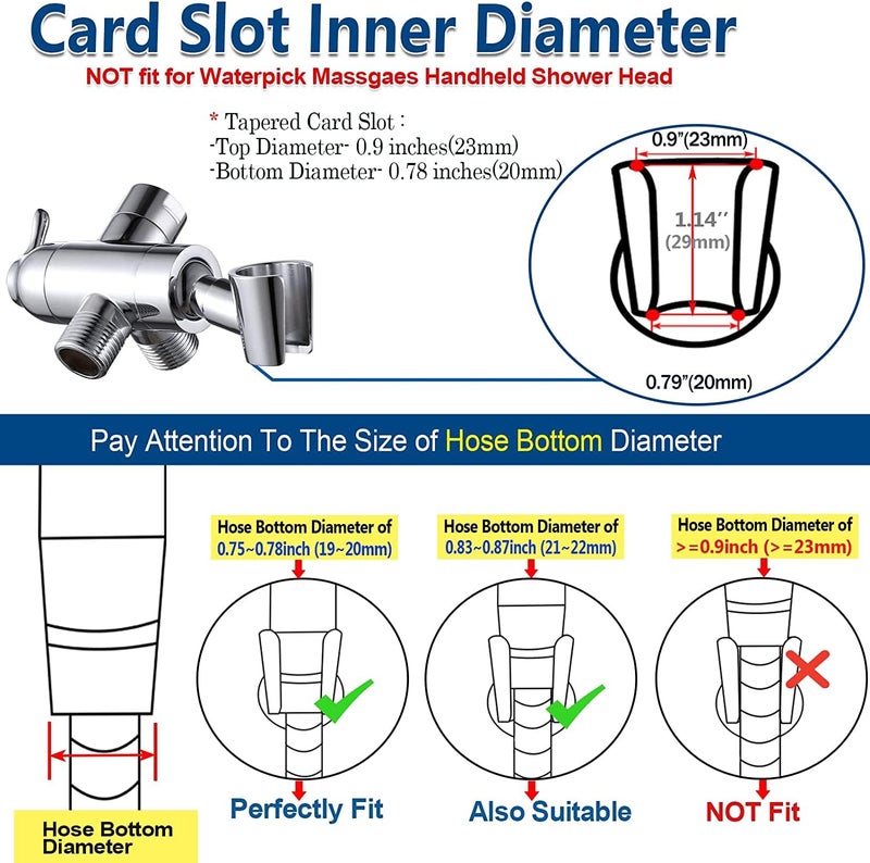YDmeet Shower Arm Diverter with Handshower Mount, G1/2 Brass Shower Diverter Valve Bathroom Universal Shower System Replacement for Handheld Shower and Fixed Shower Head(Polished Chrome) - Image 5