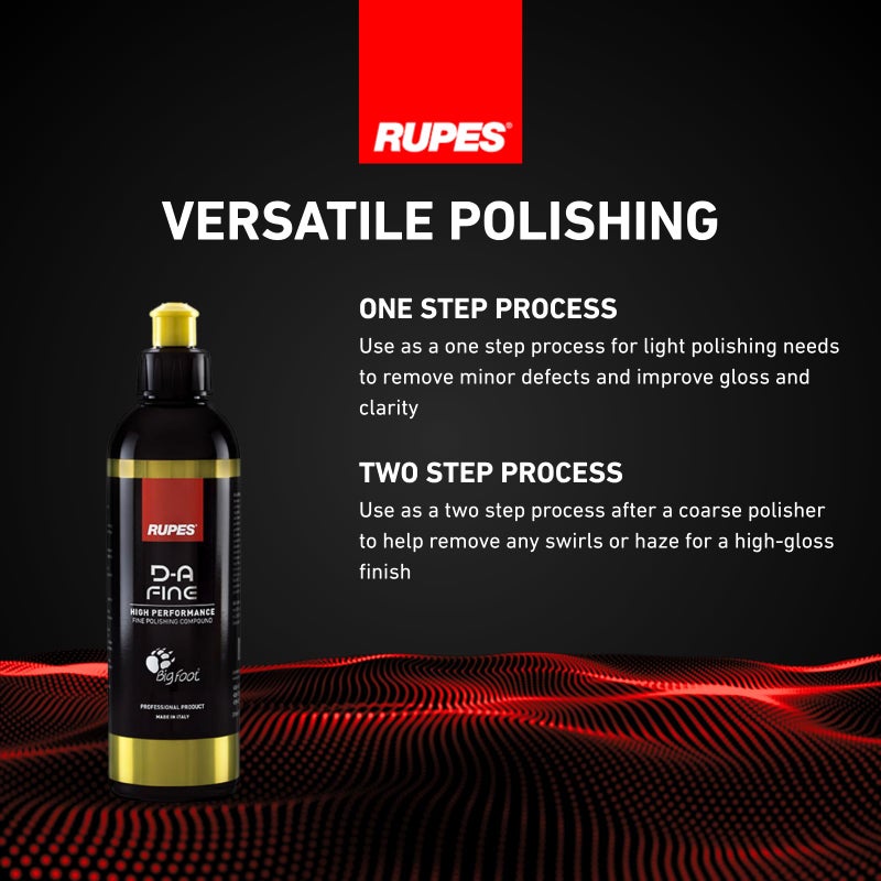 RUPES رابيس مركب دقيق للتلميع وإزالة الدوامات، سائل مركب مزدوج العمل، لتفاصيل السيارات وإزالة الخدوش، مستلزمات تنظيف عالية الأداء (250 مل/8.5 أونصة، زجاجة واحدة) - Image 3
