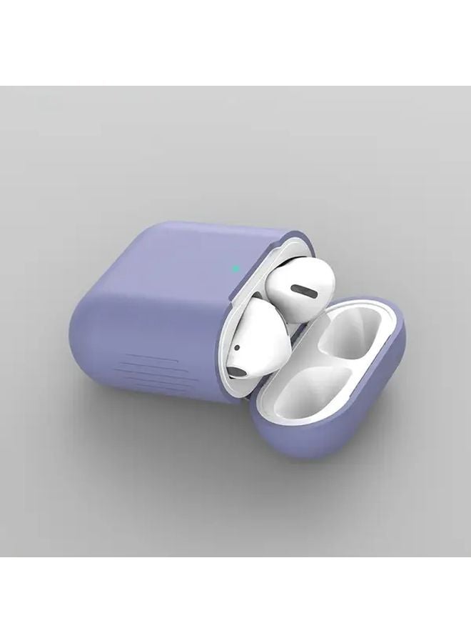 Lavender Grey Protective Case For AirPods 1st And 2nd Generation Wireless Silicone Cover - Image 1