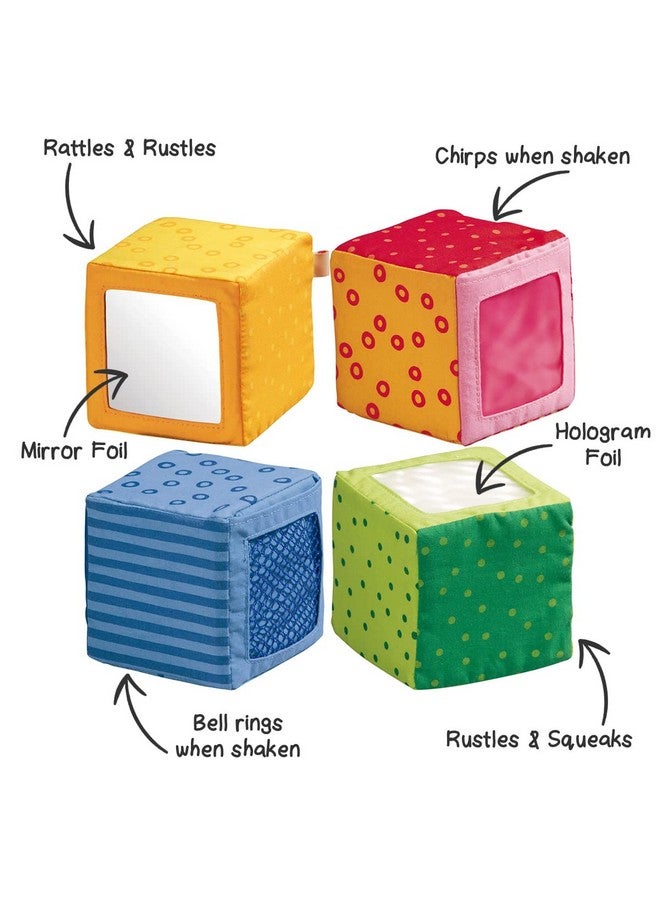 هابا Happy Quartett - 4 مكعبات ناعمة كل منها بصوت وملمس فريدين للأعمار من 6 أشهر وما فوق - Image 2