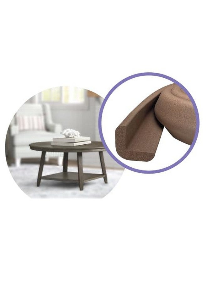 KidKusion Baby Proof Edge Cushion Protector | Made in USA | Foam Rubber Furniture and Fireplace Edge Guard Bumper | Brown | 12 Ft | Tape Included - Image 3