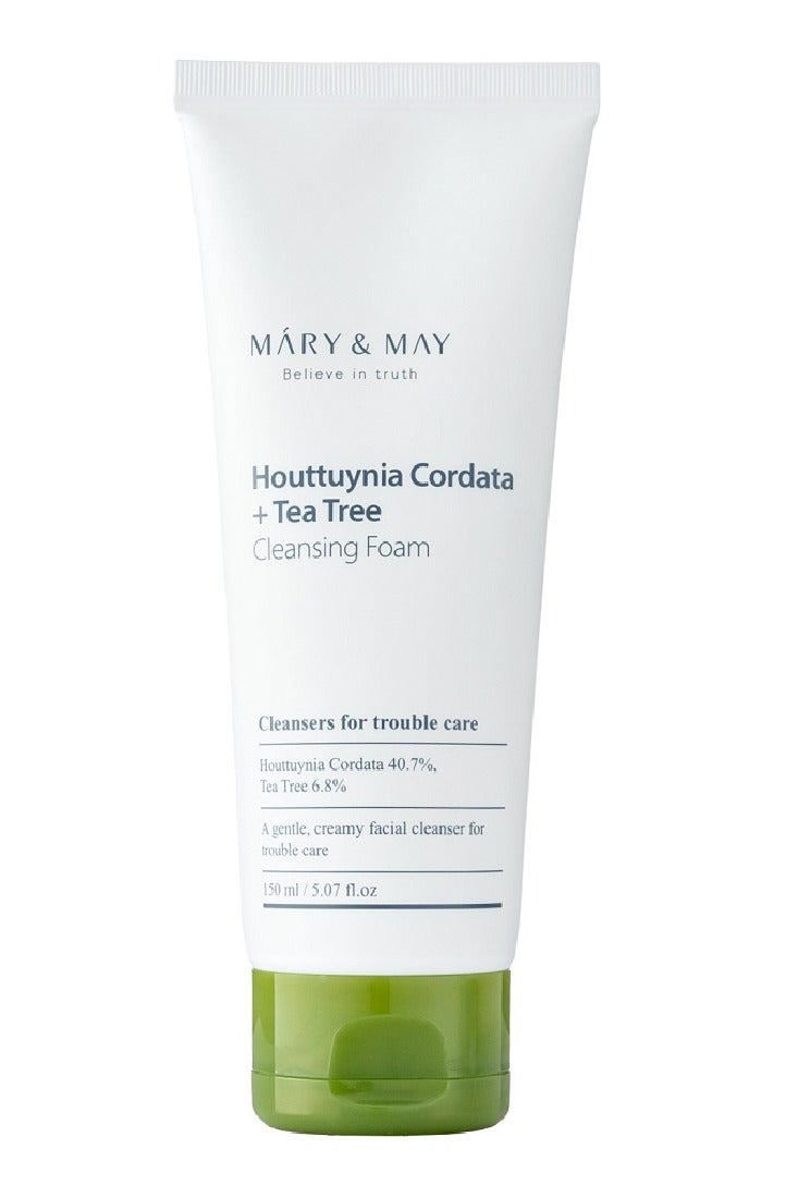 MARY & MAY Máry & May Houttuynia Cordata + Tea Tree Cleansing Foam - for All Skin Types 150ml - Image 1