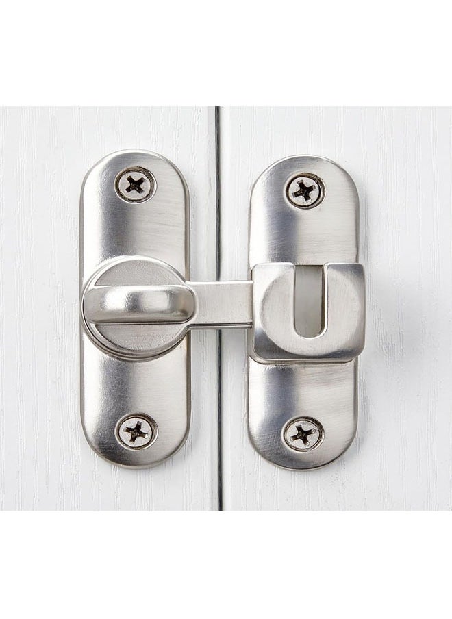 Generic Silvery Barn Door Latches,90/180 Degree Gate Lock,Flip Gate Latches Hardware,Zinc Alloy Right Angle Door Lock Latch,Door Security Sliding Door Latch Lock for Cabinets,Bathroom  - Image 4