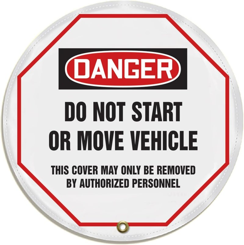 NMC Accuform NMC Steering Wheel Cover for Lockout Tagout - OSHA-Style Danger Warning, 24" Diameter - Image 1