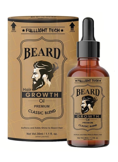 Fulllight Tech Beard Oil for Men Fast Growth and Soft Beard with Natural Beard Growth Oil for Men Nourishes and Strengthens Uneven Patchy Beard Fix - (Pack of 1, 30ml)