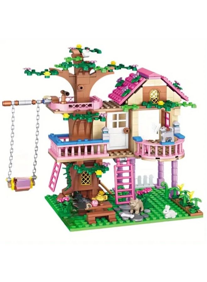 Friends Tree House Building Blocks Set 504PCS with Figures Swings and Playground Accessories - Image 1