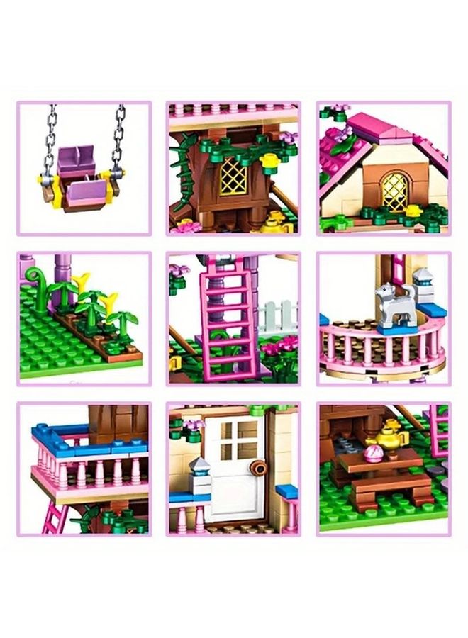 Friends Tree House Building Blocks Set 504PCS with Figures Swings and Playground Accessories - Image 5