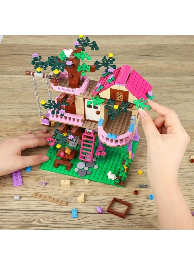 Friends Tree House Building Blocks Set 504PCS with Figures Swings and Playground Accessories - Image 3