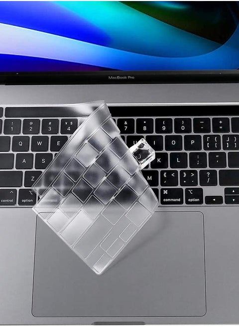Premium Keyboard Cover for 2022 MacBook Pro 13.3 inch M2 Chip A2338 & 2021 2020 MacBook Pro 13 inch A2338 M1 A2251 A2289 & MacBook Pro 16" A2141, Keyboard Protector, Clear ( Not Cover Touch Bar)