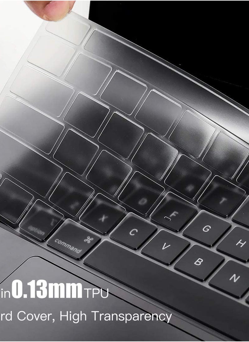 غطاء لوحة مفاتيح ممتاز لجهاز MacBook Pro 13.3 بوصة M2 Chip A2338 لعام 2022 وMacBook Pro 13 بوصة A2338 M1 A2251 A2289 لعام 2021 وMacBook Pro 16 بوصة A2141، واقي لوحة مفاتيح شفاف