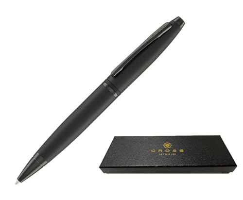Cross Calais Refillable Ballpoint Pen signature mid band Medium Point Includes Gift Box Matte Black Barrel and PVD Appointments - Image 1