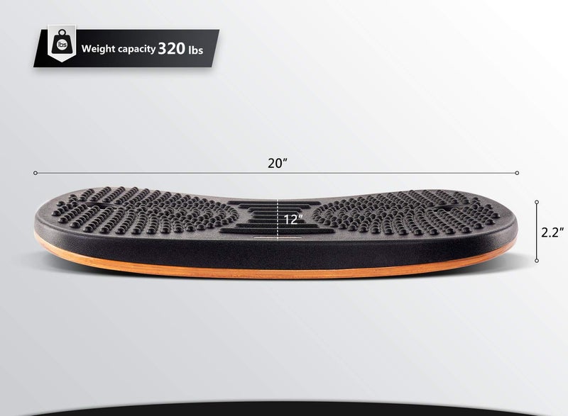 FEZIBO Standing Desk Mat Balance Board, Anti Fatigue Mat Standing Desk Office, Wobble Board with Ergonomic Design, Obsidian Black - Image 5