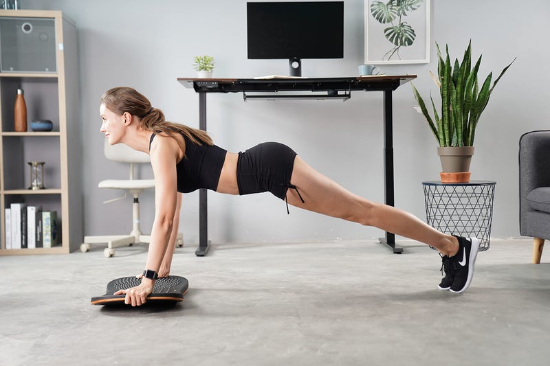 FEZIBO Standing Desk Mat Balance Board, Anti Fatigue Mat Standing Desk Office, Wobble Board with Ergonomic Design, Obsidian Black - Image 3