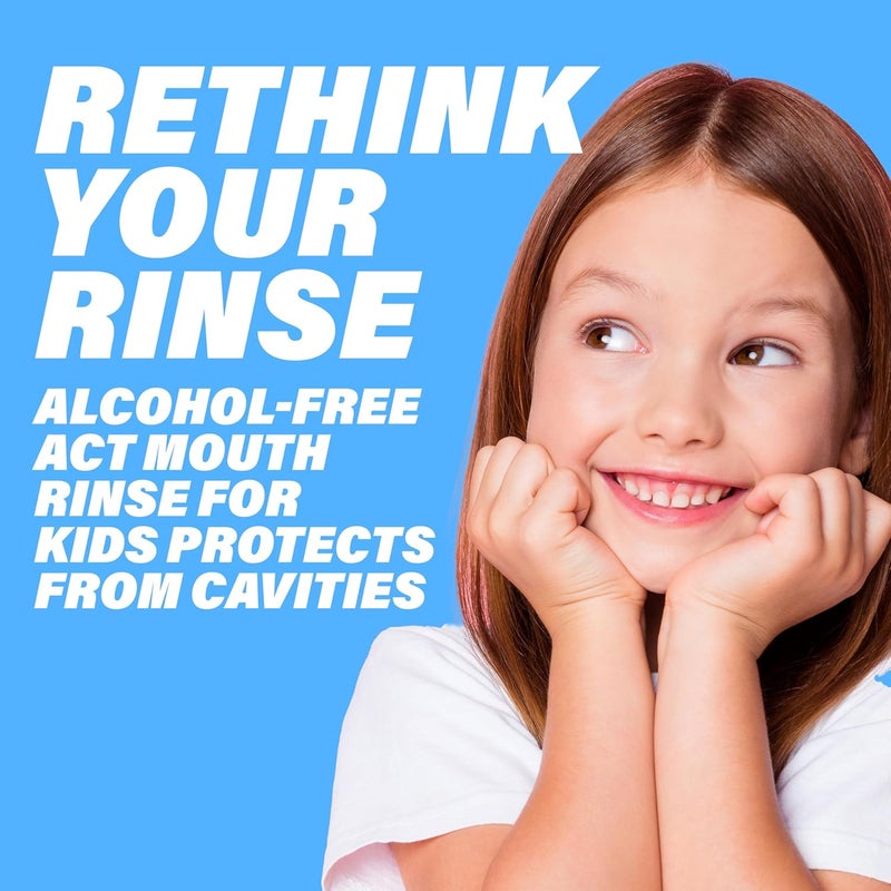 ACT غسول فم للأطفال مضاد للتسوس بنكهة الأناناس 16.9 أونصة سائلة. كوب قياس دقيق، خالي من الكحول - Image 3