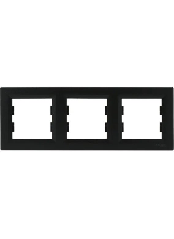 Schneider Electric - Schneider Asfora Anthracite Triple Frame Horizontal - Image 1