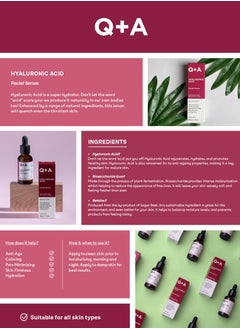 Q+A Hyaluronic Acid Serum For Face Rejuvenates, Moisturizes And Enhances Skin With Anti-Aging And Anti-Wrinkle Properties-30Ml  - Image 5