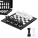 MARBLE RANGE Marble Chess Set for Adults 10 Handmade Black White Board Game with 32 Chess Pieces 2 Extra Queens Storage Box Luxury Travel Game Elegant for Home Decor - Image 2