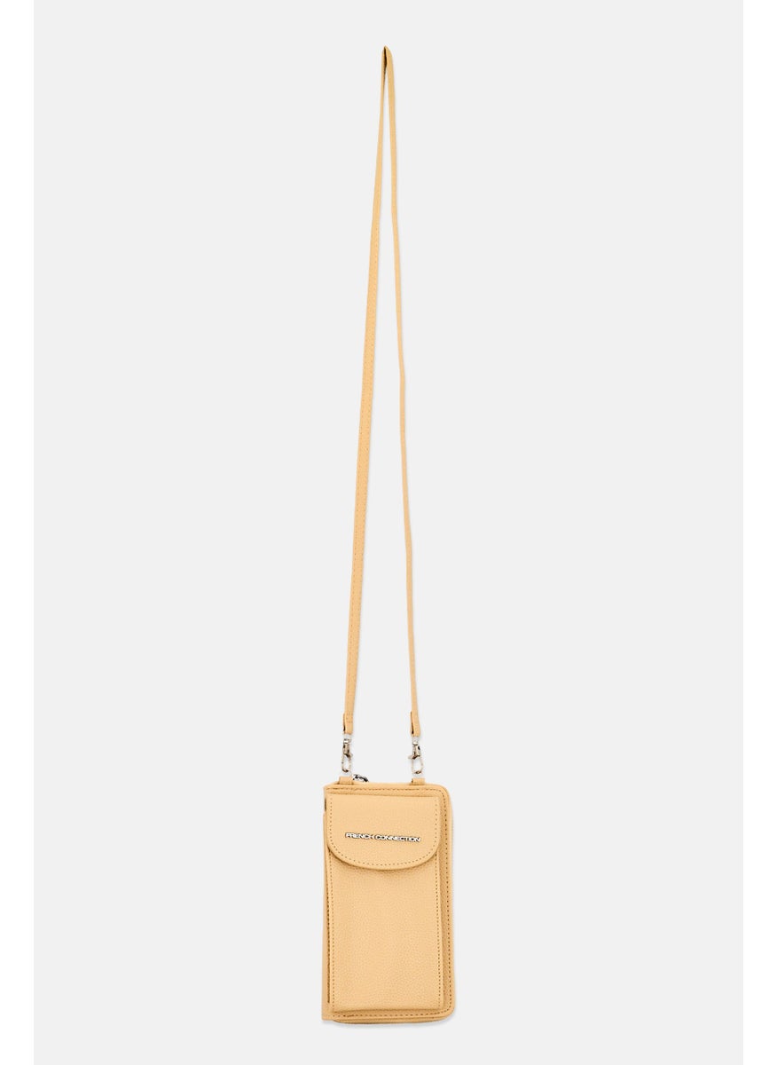 French Connection Women Brand Logo Chelie Pebble Phone Cross Body Bag, Tan  - Image 1
