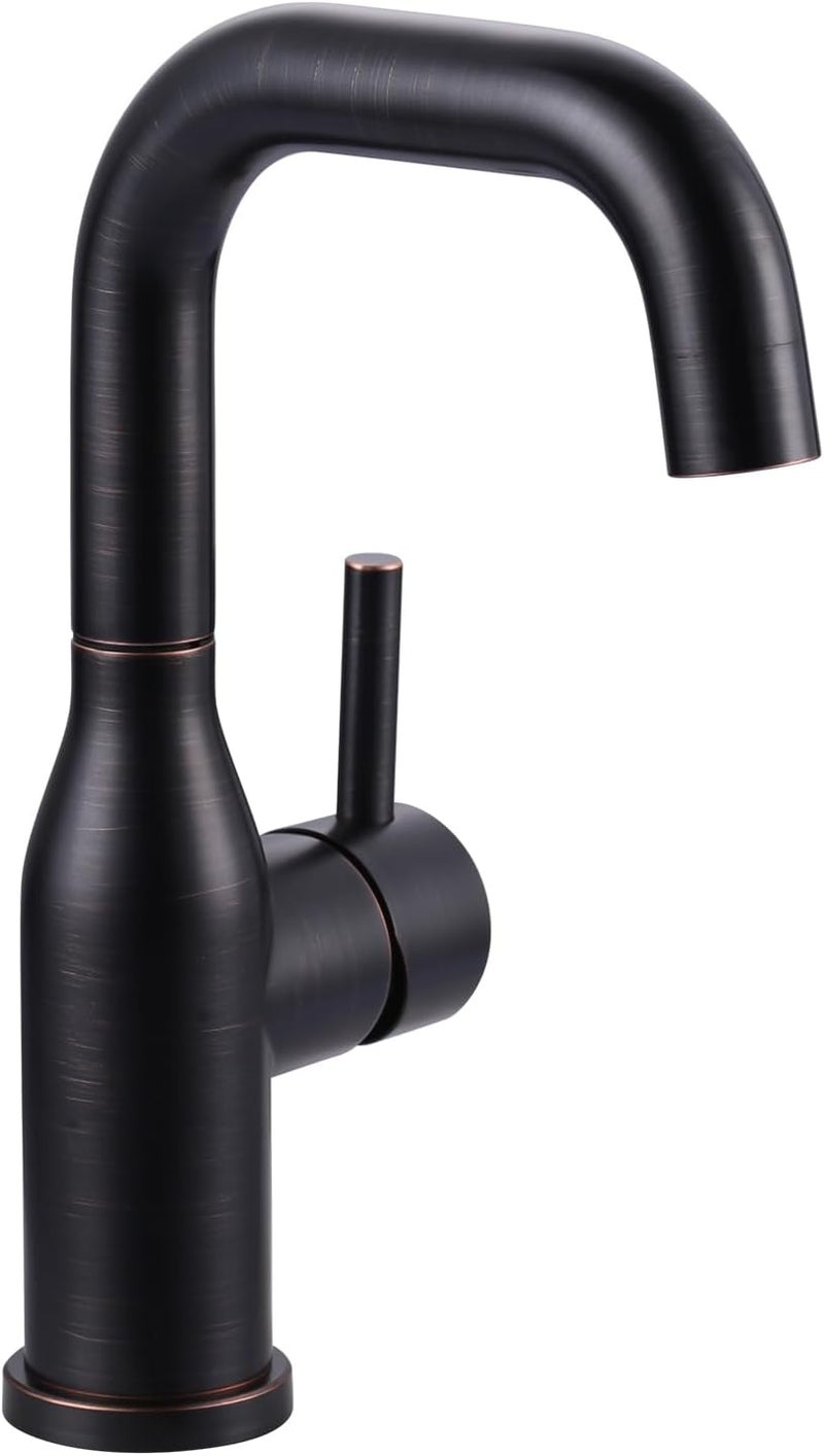Arcora Bar Faucet Oil Rubbed Bronze: Single Hole Wet Bar Sink Faucet - Prep Sink Faucet 360 Swivel - Small Kitchen Bathroom Tap with cUPC Supply Lines - Image 1