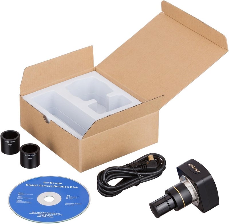 AmScope AmScope MU130 13MP USB2 Microscope Digital Camera  Editing  Measuring Software Compatible with Windows XPVista78 and Mac OS 106  Up  - Image 3