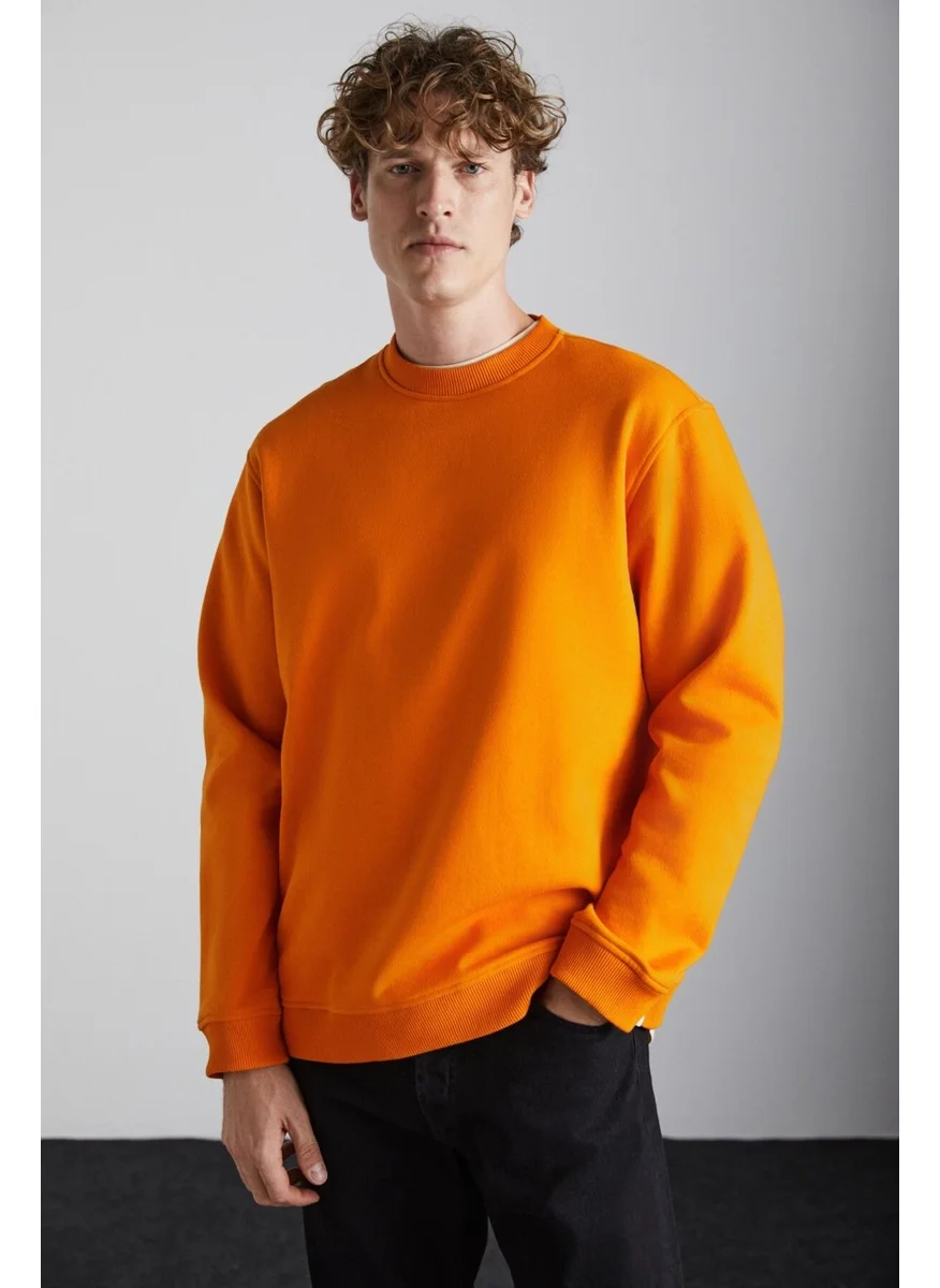 جريميلانج Adams Men's Saffron Yellow Sweatshirt