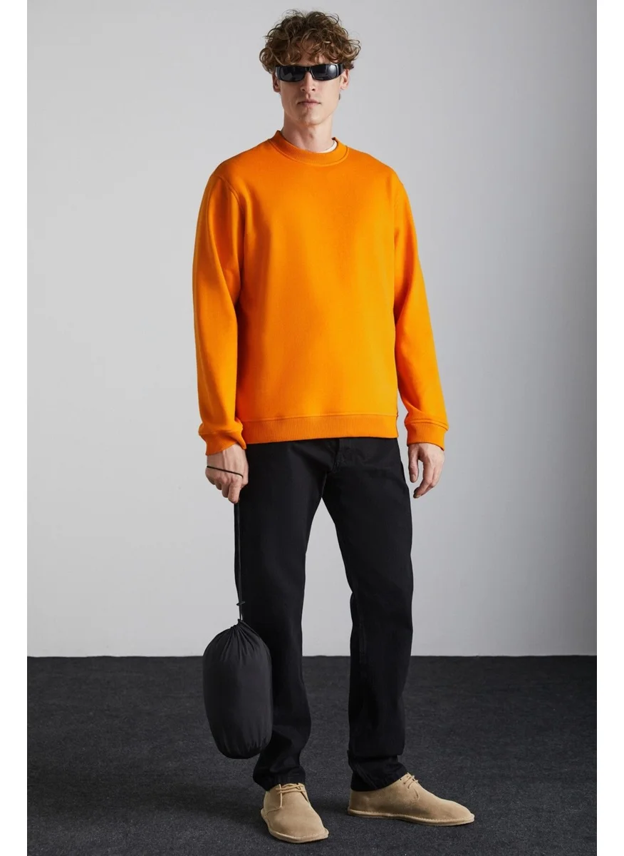 جريميلانج Adams Men's Saffron Yellow Sweatshirt
