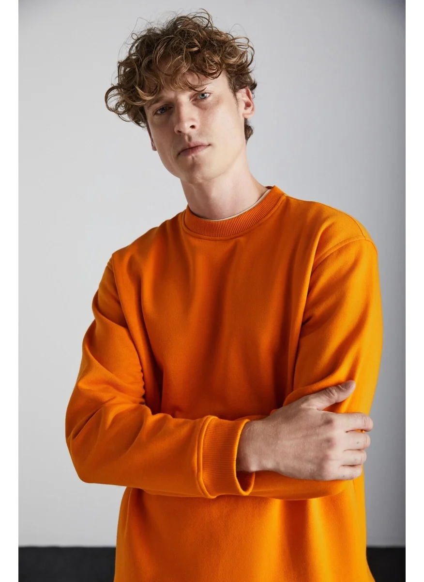 جريميلانج Adams Men's Saffron Yellow Sweatshirt