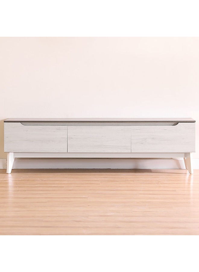 DANUBE HOME Hazel Tv Unit Upto 60 Inches Tv Entertainment Modern Design Wall Unit Furniture Tv Stand For Living Room Bedroom Tv Unit Rack 179x40x53 cm White  - Image 4