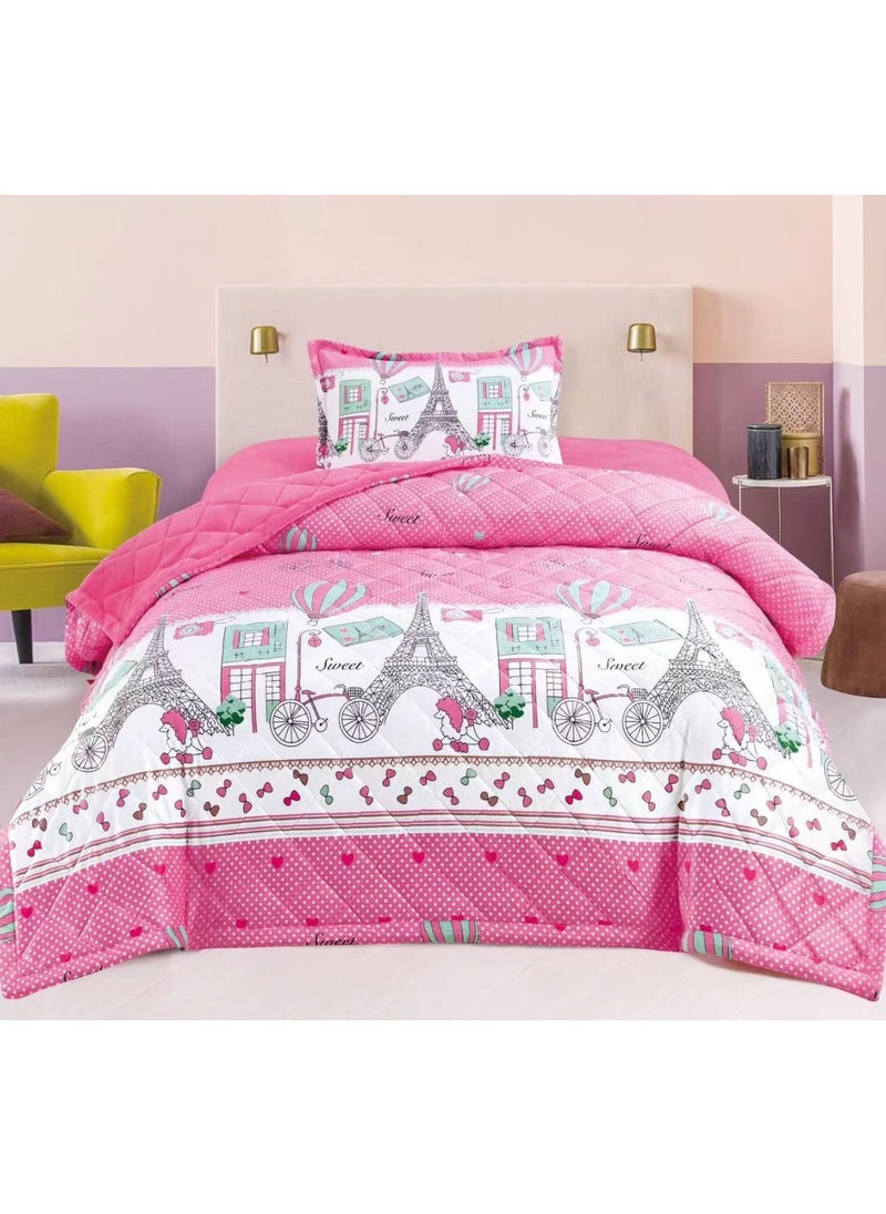 Generic 3pcs winter kids comforter set single size 160x210cm includes comforter set, fitted sheet and pillow sham 