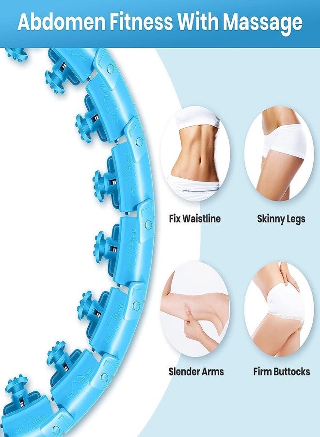 RAMPKD طوق هولا هوب 2 في 1 || مع أوزان قابلة للتعديل || كرة دوارة تلقائية || طوق تمارين رياضية للكبار والصغار || متعدد الألوان - Image 2