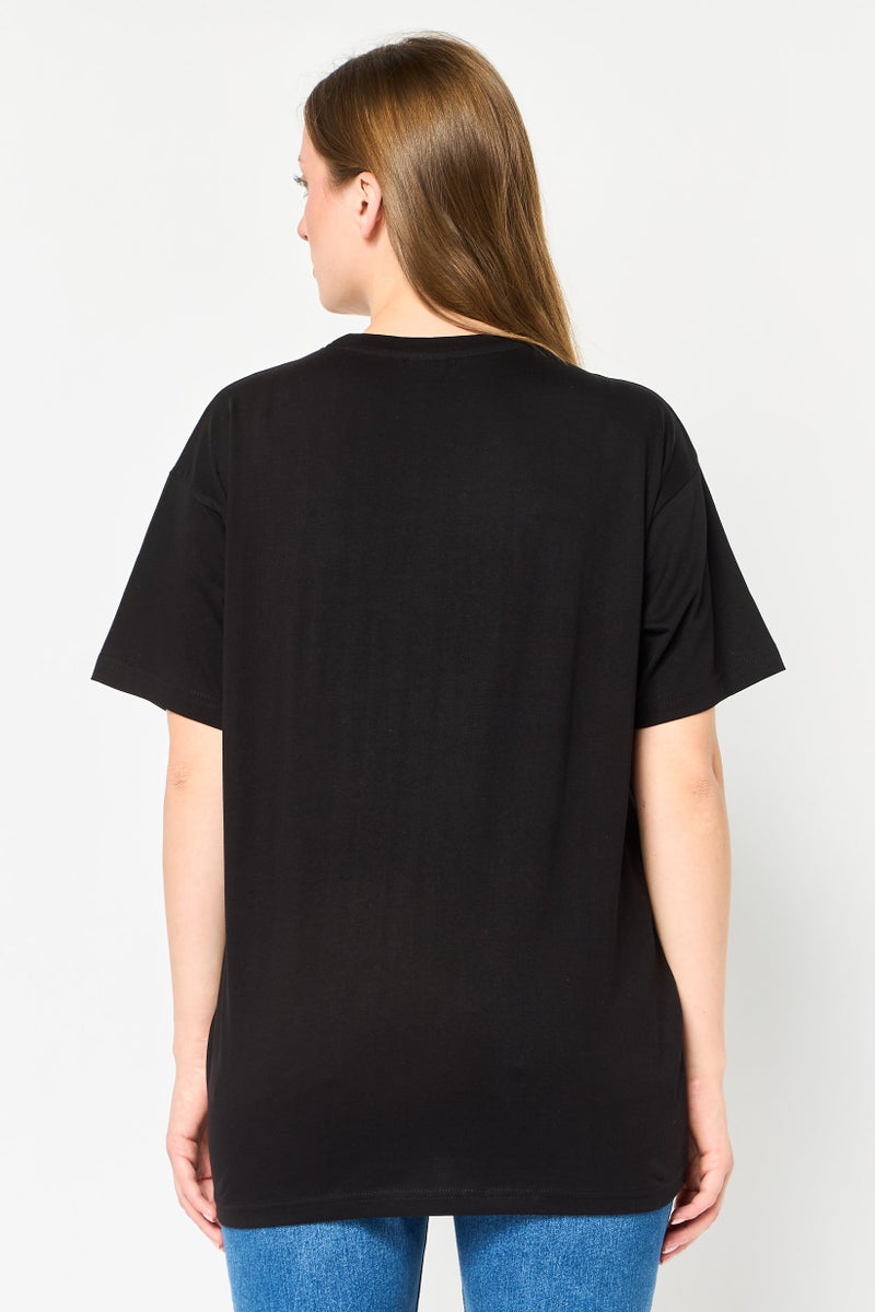 Game Of Thrones Women Crew Neck Short Sleeve Graphic Print T-shirt, Black - Image 4