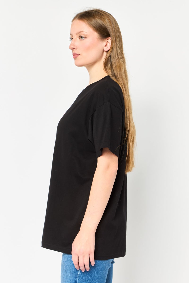 Game Of Thrones Women Crew Neck Short Sleeve Graphic Print T-shirt, Black - Image 3