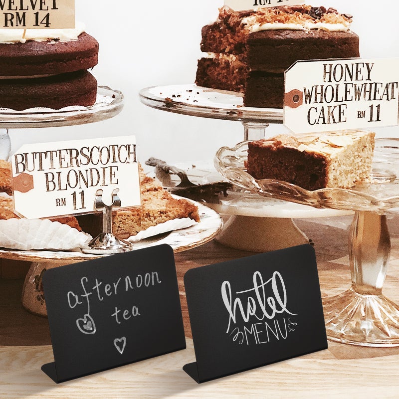 Table Top Chalkboard Sign, Versatile Food Signs with Cleaning Cloths for Home and Cafe Use - Image 5
