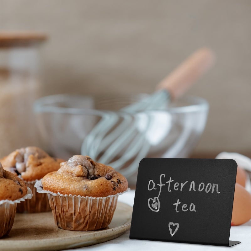 Table Top Chalkboard Sign, Versatile Food Signs with Cleaning Cloths for Home and Cafe Use - Image 3