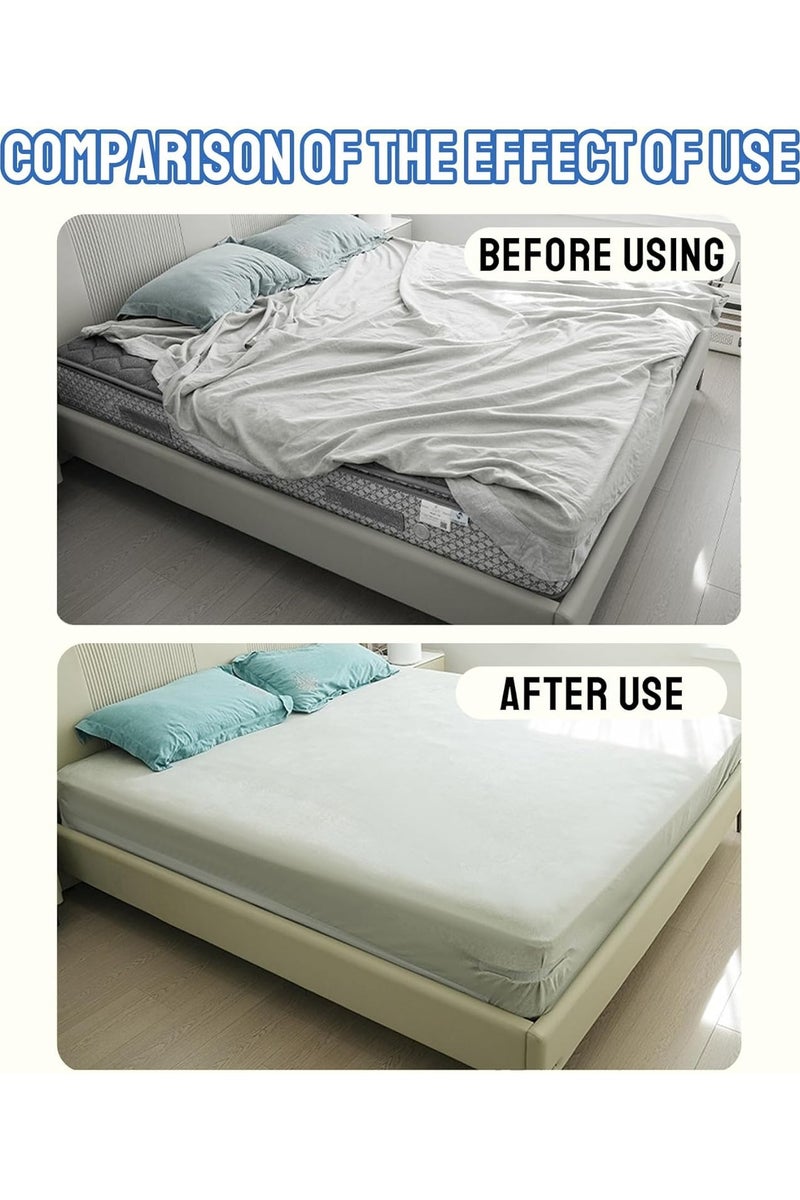 VUCATIN 4PCS Lock Sheet Holders Bed Sheet Holder for Corners Keep Sheets Firm & Bed Sheet Holder Corner Fitted Sheet Straps Fit All Mattress Size (Grey) - Image 3