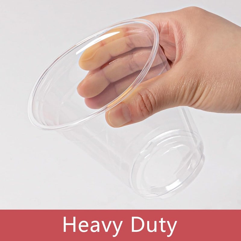 Lullaby 200PCS Disposable Clear Cups, 12oz Crystal Clear Plastic Cups Bulk, PET Drinking Cup for Water, Juice, Soda, Ice Coffee, Ideal for Party, Wedding and Daily Use - Image 4