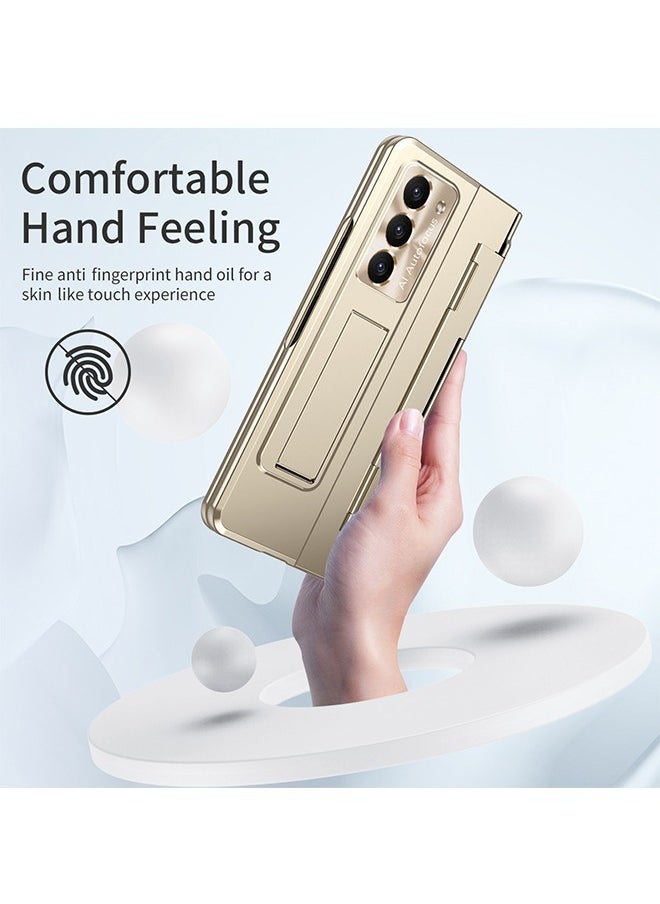Aookay Case For Samsung Galaxy Z Fold 5 Case With Pen And Pen Holder, Hinge Protection Built in Screen Protector Kickstand Slim PC Case. Not Original Pen  - Image 2