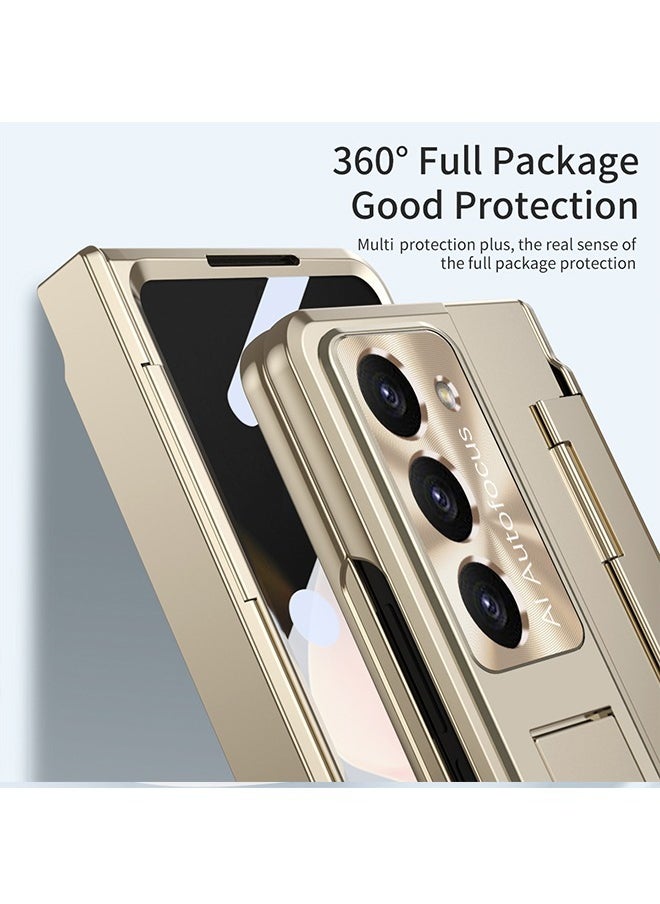 Aookay Case For Samsung Galaxy Z Fold 5 Case With Pen And Pen Holder, Hinge Protection Built in Screen Protector Kickstand Slim PC Case. Not Original Pen  - Image 4