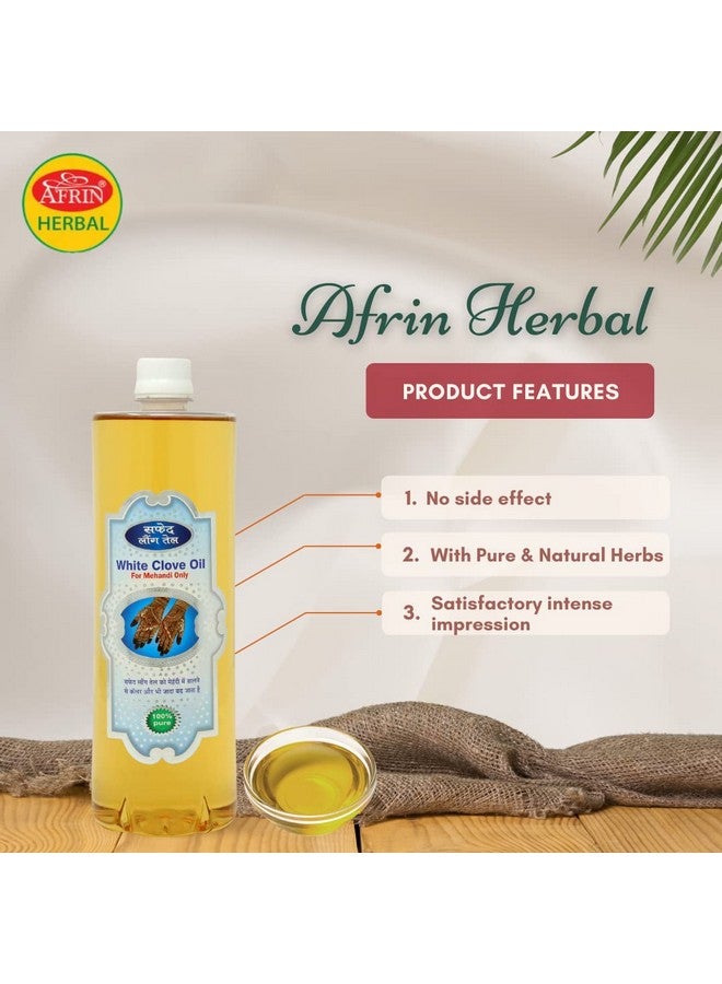 Afrin Henna Mahendi White Clove Oil For Making Mahendi Cones - 500 Ml - Image 2