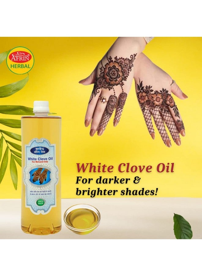 Afrin Henna Mahendi White Clove Oil For Making Mahendi Cones - 500 Ml - Image 3