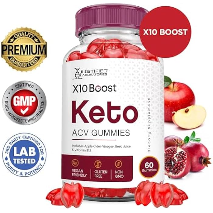 Justified Laboratories (2 Pack X10 Boost Keto ACV Gummies Extreme 2000MG X 10 Boost Keto Gummies Apple Cider Vinegar Formulated with Pomegranate Beet Juice Powder B12 Vegan Non GMO 120 Gummys - Image 3