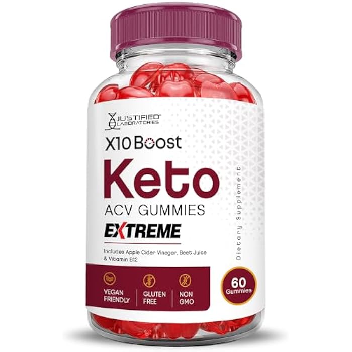 Justified Laboratories (2 Pack X10 Boost Keto ACV Gummies Extreme 2000MG X 10 Boost Keto Gummies Apple Cider Vinegar Formulated with Pomegranate Beet Juice Powder B12 Vegan Non GMO 120 Gummys - Image 4