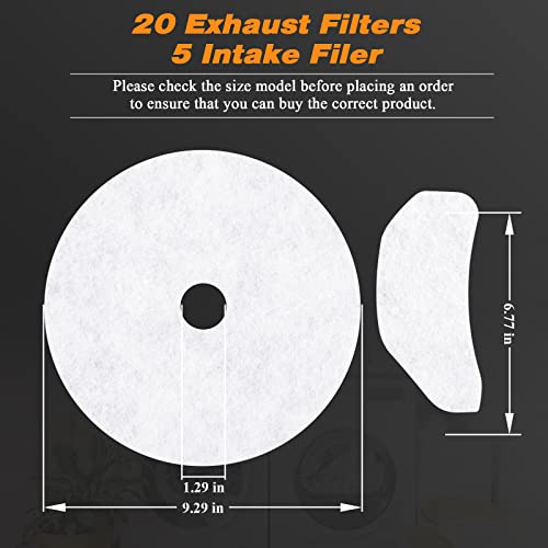 Blutoget 25PCS Cloth Dryer Exhaust Filter for Panda by Blutoget - Universal Dryer Lint Filter Cloth-Compatible for Panda Magic Chef Avant Sonya Dryer-20 Exhaust & 5 Air Intake Filter - Image 5