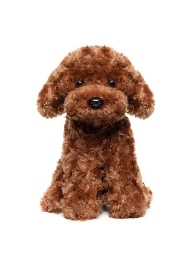WEIGEDU Adorable Labradoodle Plush Toy Fluffy Red Poodle Stuffed Animal Dog Puppy, 12.6" - Perfect for Kids, Babies, Birthday, Nursery - Image 1