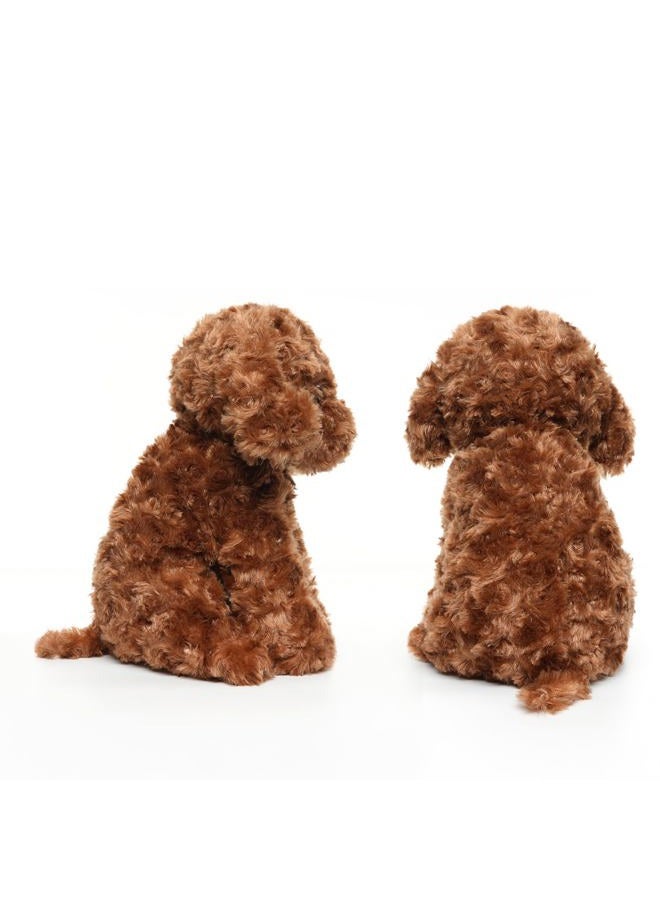 WEIGEDU Adorable Labradoodle Plush Toy Fluffy Red Poodle Stuffed Animal Dog Puppy, 12.6" - Perfect for Kids, Babies, Birthday, Nursery - Image 4