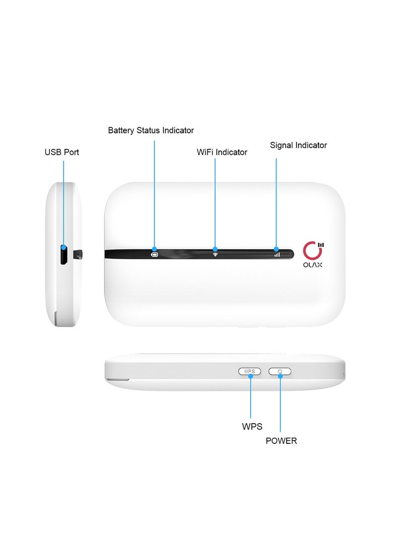 general MT10 modem 4g unlocked 3000mah outdoor pocket router B28 wireless router wifi6 hotspot type-C 4g lte sim card  - Image 2