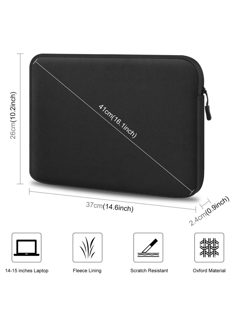 HAWEEL 14-15-Inch Sleeve Case Zipper Laptop Handbag(Black)  - Image 2