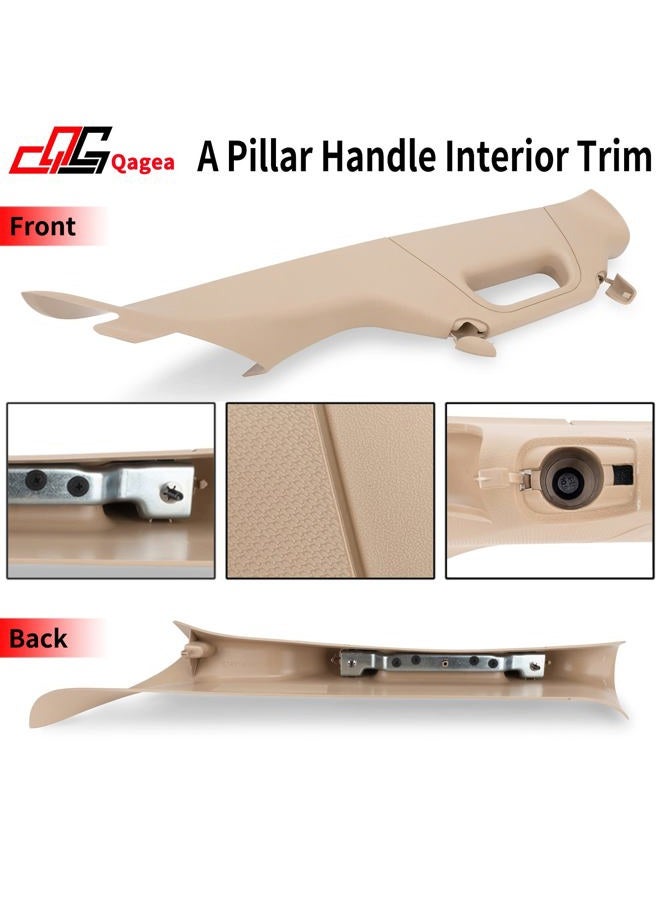 Qagea A-Pillar Grab Handle Interior Trim Passenger Right Side Replacement for 2011-2016 Ford F250 F350 F450 F550 Super Duty Replace BC3Z-2503598-AA BC3Z2503598AA(Right, Tan) - Image 4